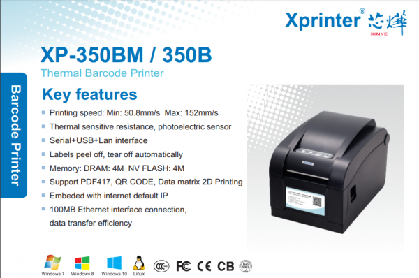 Barcode Printer XPrinter XP-350B Price In Pakistan | PC Technologies