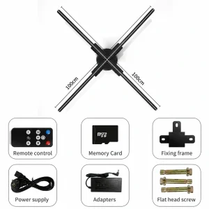 Spin Display 100cm 3D Hologram LED Fan